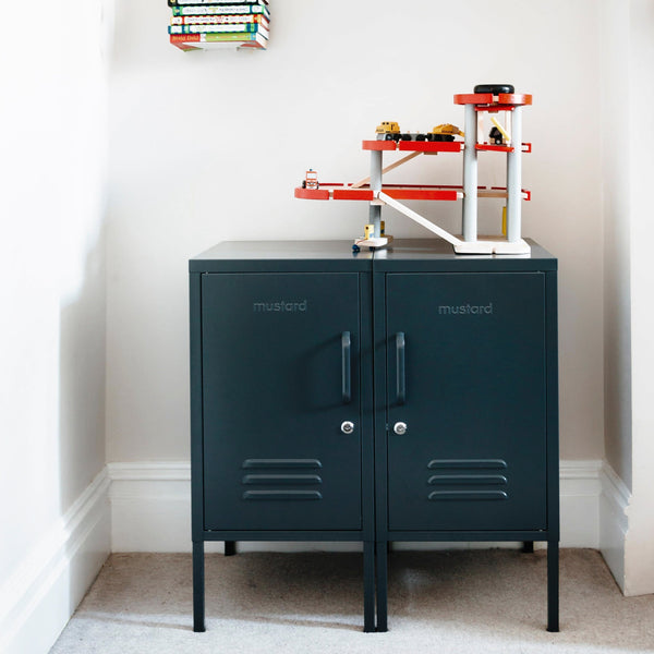 The Shorty Single Door Locker Cabinet (Slate) (Opens to Left)