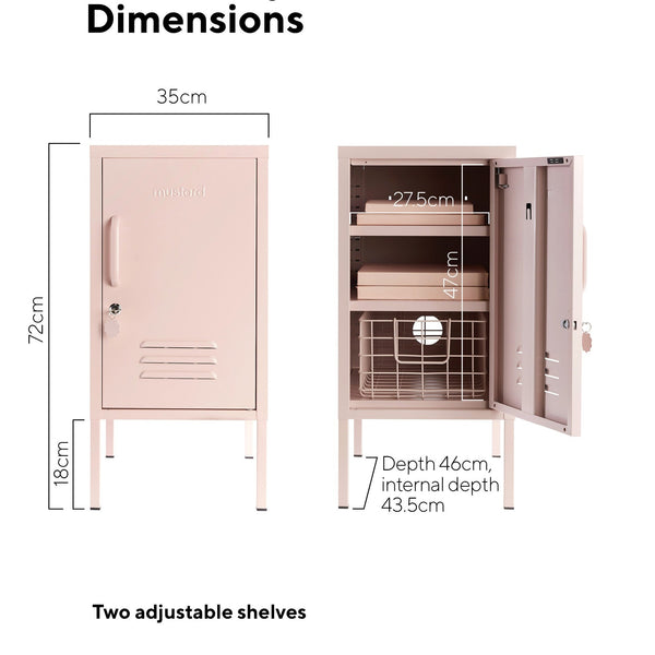 The Shorty Single Door Locker Cabinet (Blush) (Opens to Right)