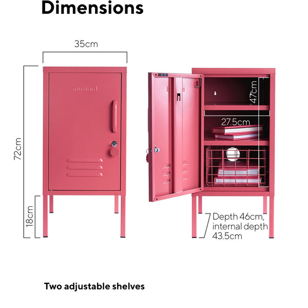 The Shorty Single Door Locker Cabinet (Berry) (Opens to Left)