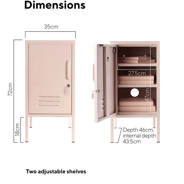 The Shorty Single Door Locker Cabinet (Blush) (Opens to Left)