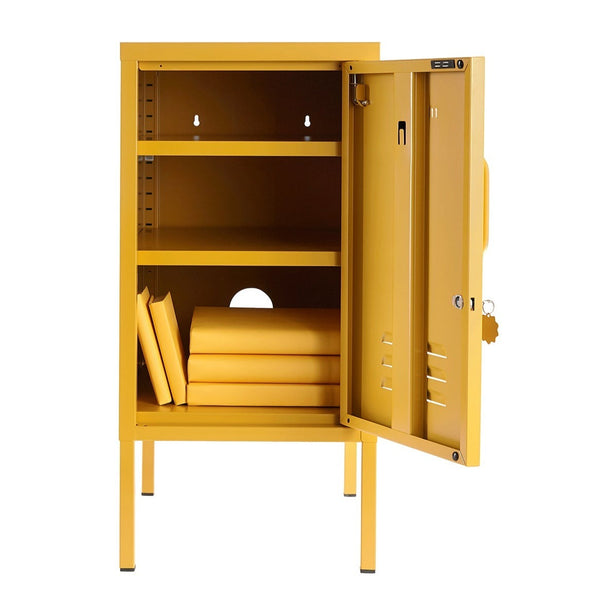 The Shorty Single Door Locker Cabinet (Mustard) (Opens to Right)