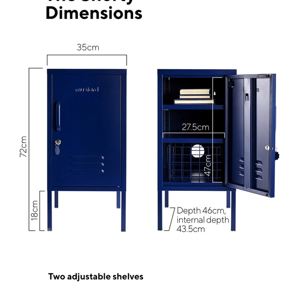 The Shorty Single Door Locker Cabinet (Navy) (Opens to Right)