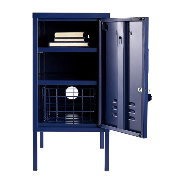 The Shorty Single Door Locker Cabinet (Navy) (Opens to Right)