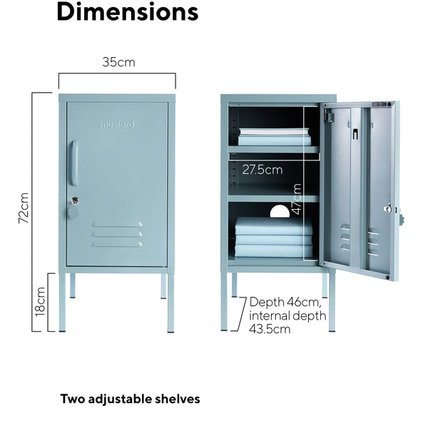 The Shorty Single Door Locker Cabinet (Ocean) (Opens to Right)