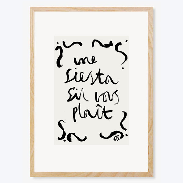Une Siesta S'il Vous Plaît Art Print