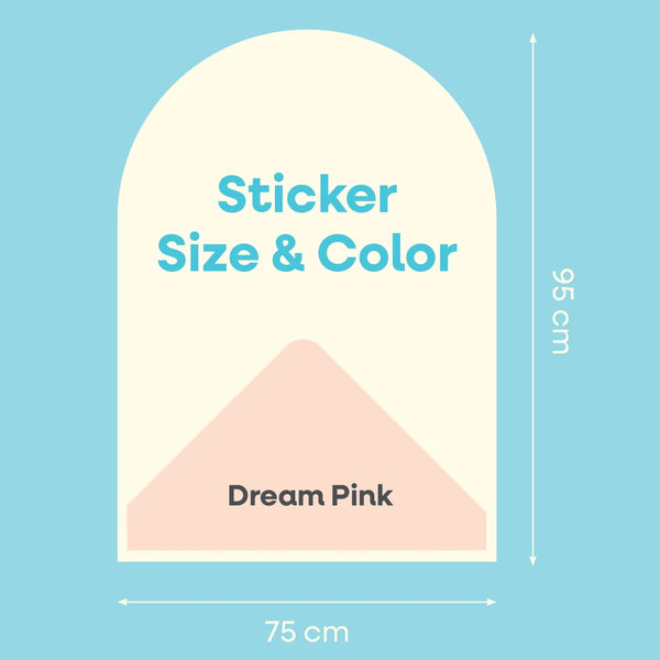 Self Adhesive Magnetic Arch Wall Sticker (Dream Pink)
