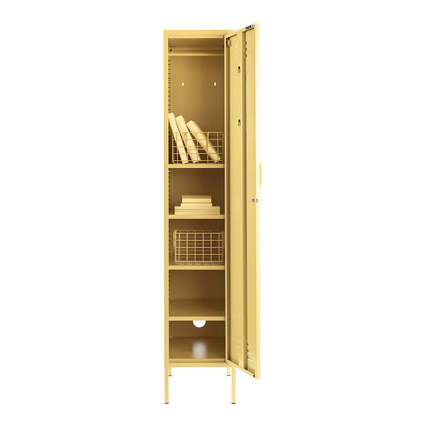 The Skinny Single Door Locker Cabinet (Butter)