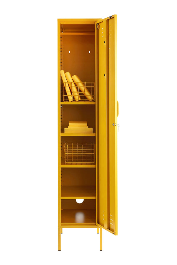The Skinny Single Door Locker Cabinet (Mustard)
