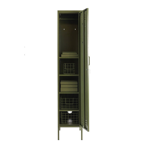 The Skinny Single Door Locker Cabinet (Olive)