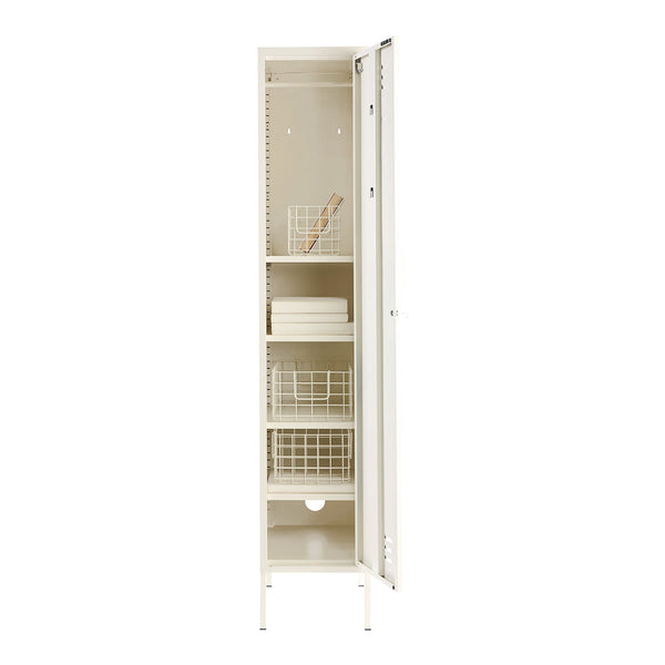 The Skinny Single Door Locker Cabinet (Chalk)