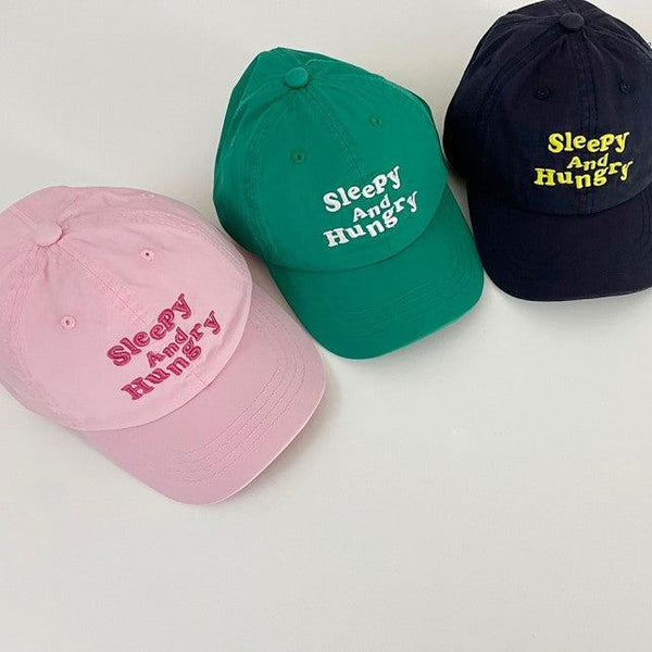 Hungry and Sleepy Cotton Cap (Pink)