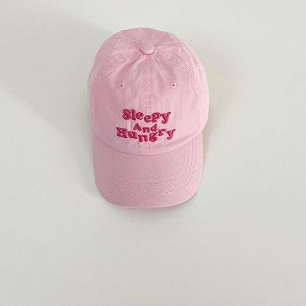 Hungry and Sleepy Cotton Cap (Pink)
