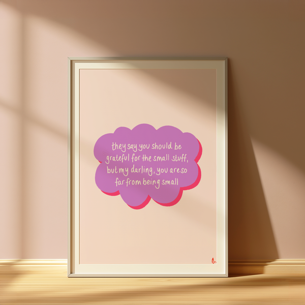 'Small Stuff' Pink and Lilac Art Print