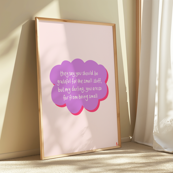 'Small Stuff' Pink and Lilac Art Print