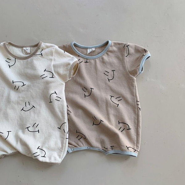 Hari Smile Print Baby Romper (Cream)