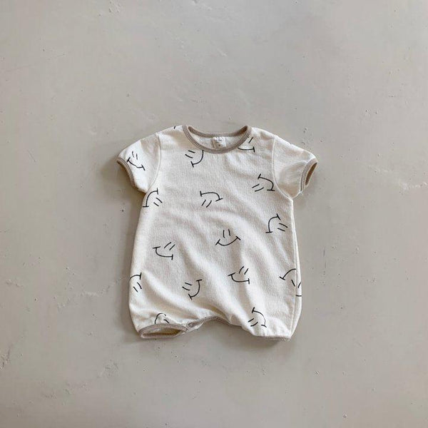 Hari Smile Print Baby Romper (Cream)
