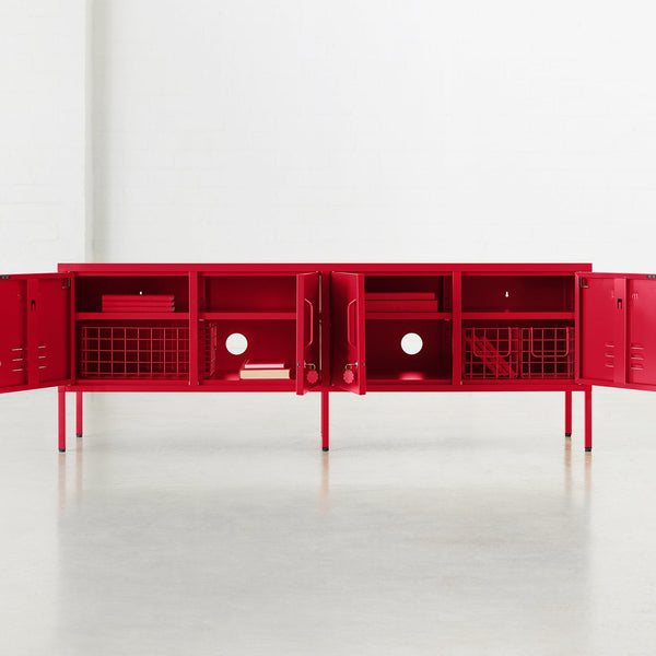 Coated Steel Wire Storage Baskets (Poppy)