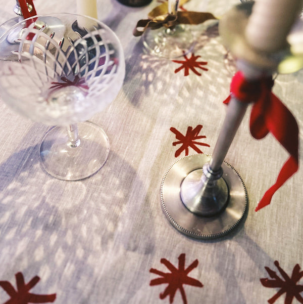 Red Star Linen Tablecloth