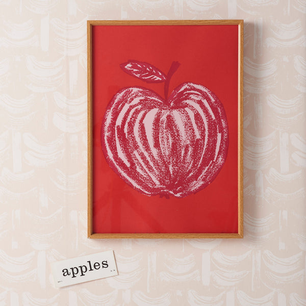 'A is for Apple' Art Print (Braeburn Red)
