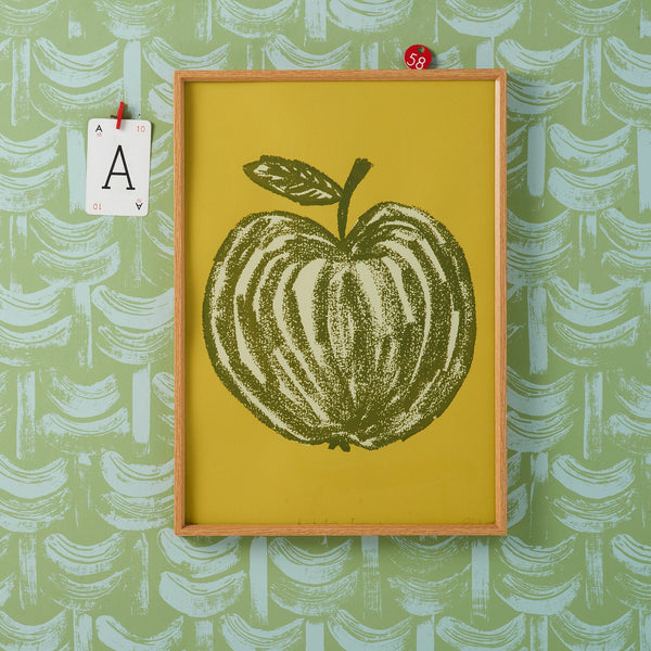 'A is for Apple' Art Print (Egremont Green)