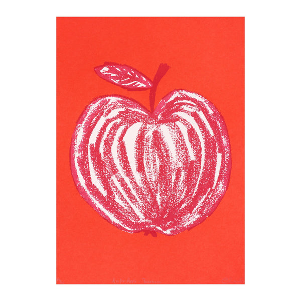 'A is for Apple' Art Print (Braeburn Red)