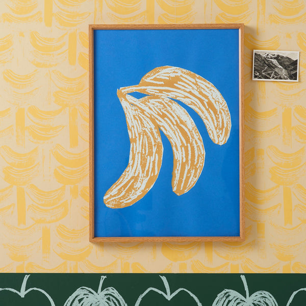 Banane Art Print (Split Blue)