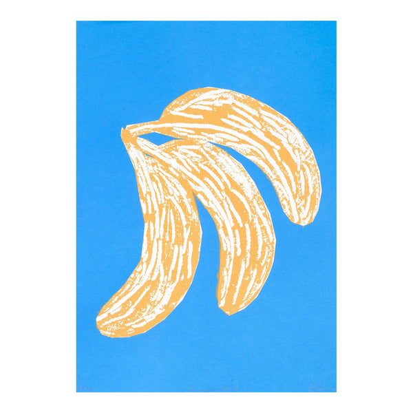 Banane Art Print (Split Blue)