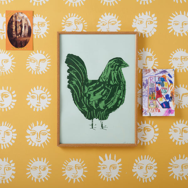 French Hen Art Print (Pasture)