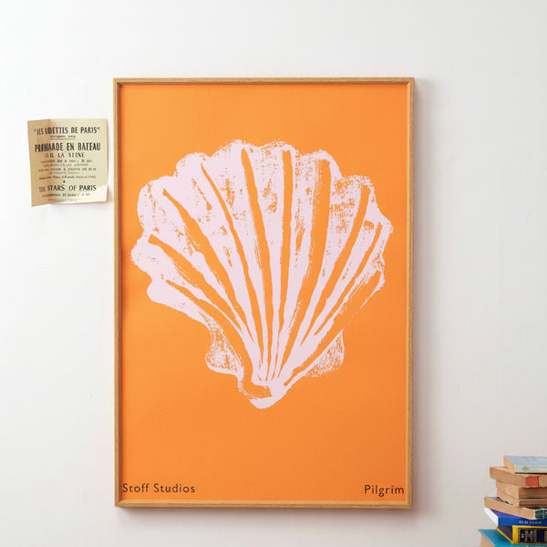 Pilgrim Pair A Art Print (Tangerine)
