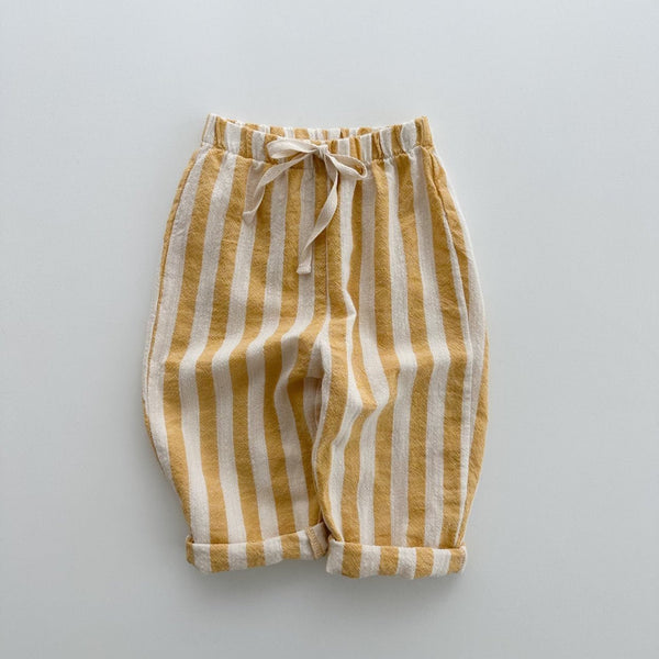 Benji Elasticated Waist Striped Trousers (Yellow)