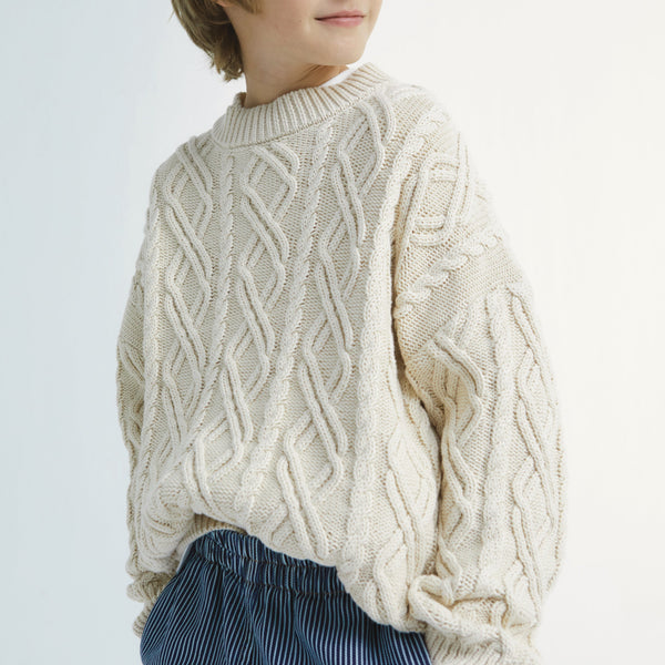 Russel Cotton Cable Knit Jumper (Natural)
