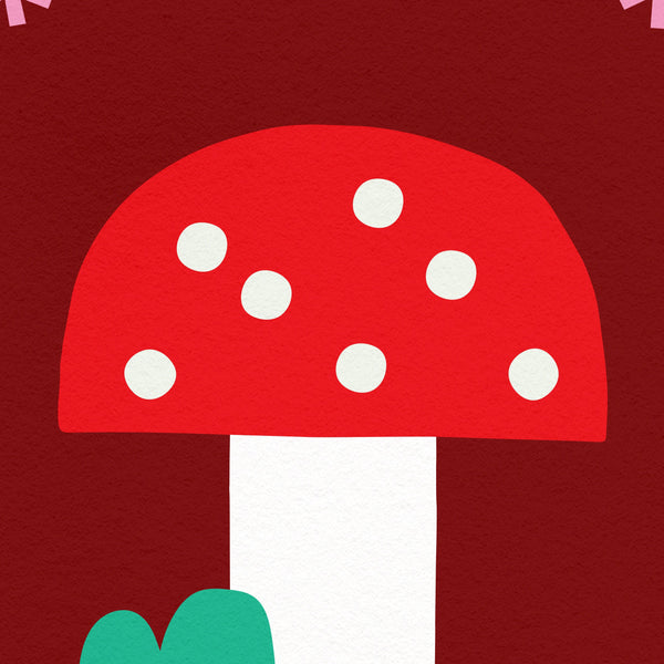 T for Toadstool- Alphabet Art Print