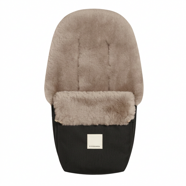 Bini Merino Sheepskin Mini Puff (Toast)