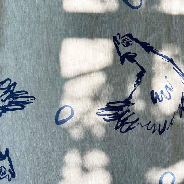 Hens & Eggs Linen Tablecloth