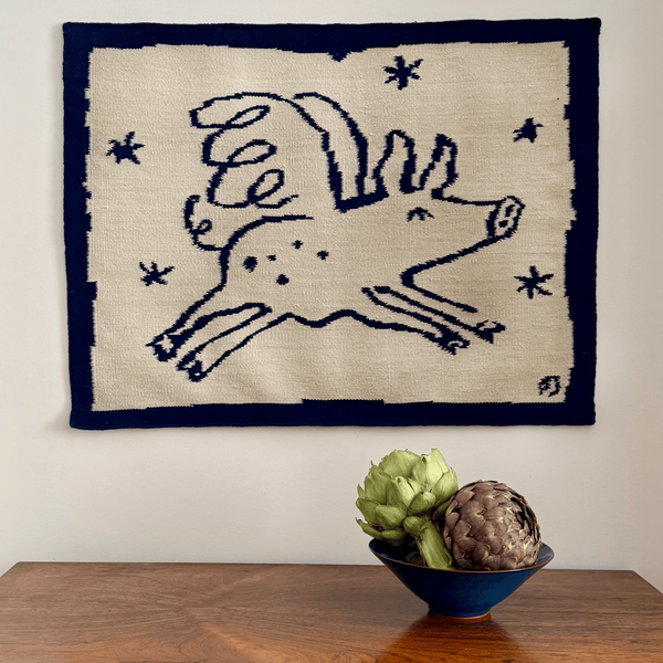 The Pig Hand Woven Wall Art