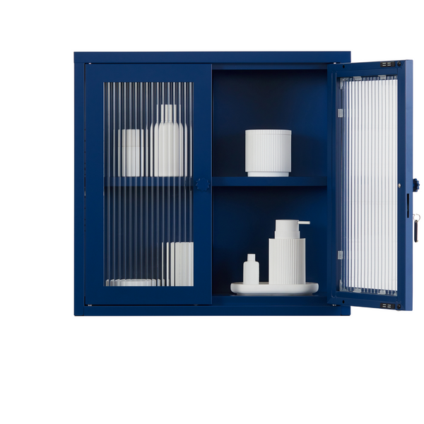 The Kit Mustard Made Wall Shelves Cabinet (Navy)