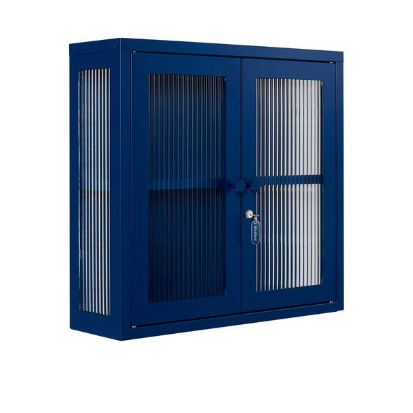 The Kit Mustard Made Wall Shelves Cabinet (Navy)