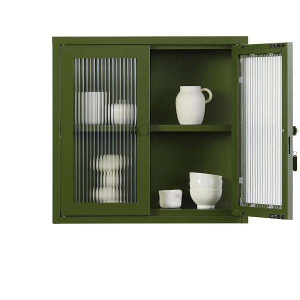 The Kit Mustard Made Wall Shelves Cabinet (Olive)
