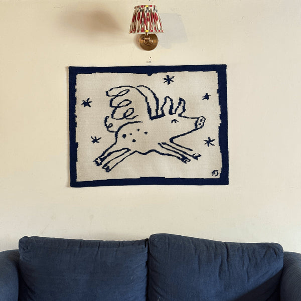 The Pig Hand Woven Wall Art