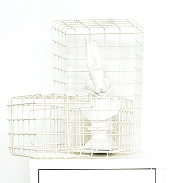 Coated Steel Wire Storage Baskets (Chalk)