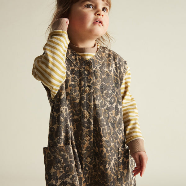 Wren Leopard Print Sleeveless Overall