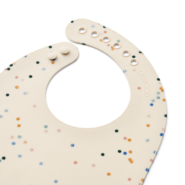 Tilda Splash Dots Silicone Bib Pack of 2 (Seashell)