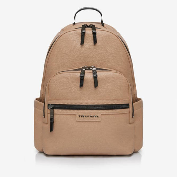 Elwood 2.0 Leather Changing Backpack (Taupe)