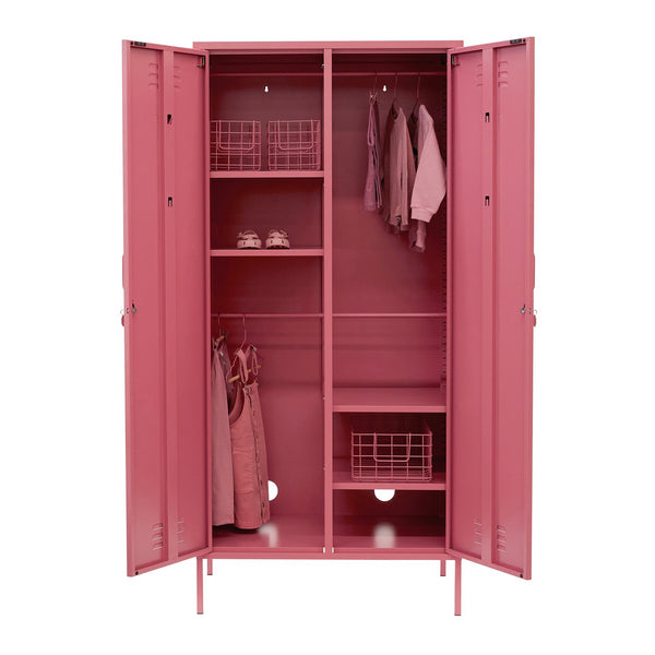 The Twinny Double Door Locker Wardrobe (Berry)