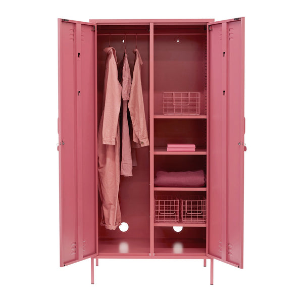 The Twinny Double Door Locker Wardrobe (Berry)