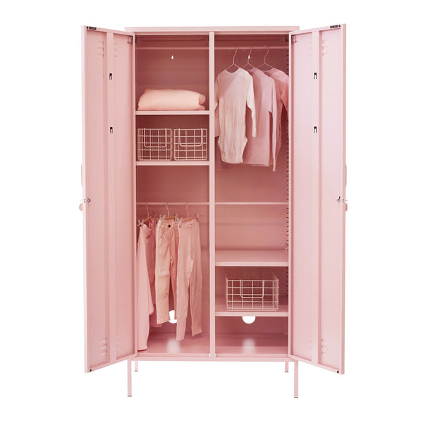 The Twinny Double Door Locker Wardrobe (Blush)