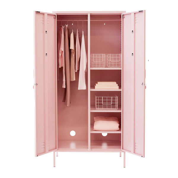 The Twinny Double Door Locker Wardrobe (Blush)