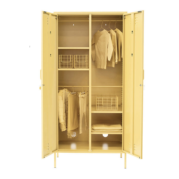 The Twinny Double Door Locker Wardrobe (Butter)