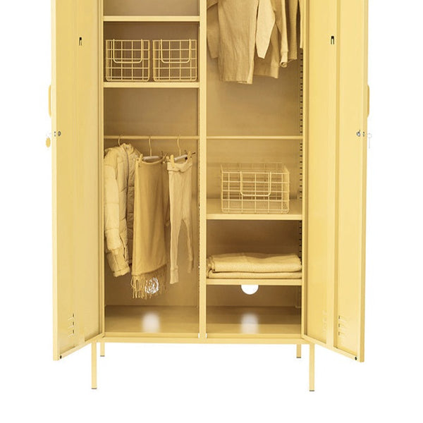 The Twinny Double Door Locker Wardrobe (Butter)