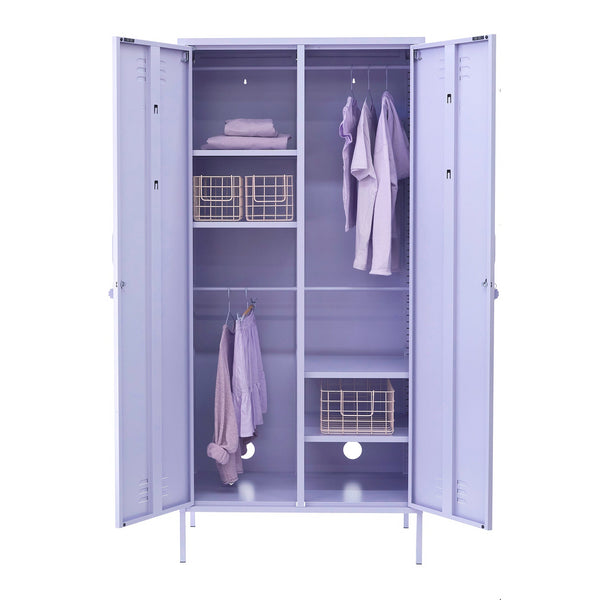 The Twinny Double Door Locker Wardrobe (Lilac)
